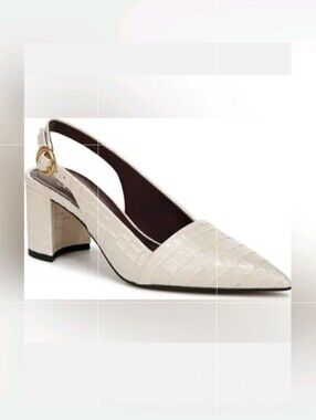 Franco Sarto Trista Croc Embossed Slingback Pump